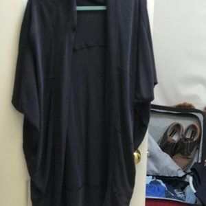 Athleta Dolman Deep Gray Short Sleeve Cardigan